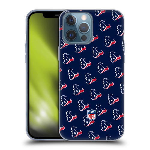 NFL Houston Texans Artwork Patterns Soft Gel Case for Apple iPhone 13 Pro Max