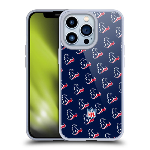 NFL Houston Texans Artwork Patterns Soft Gel Case for Apple iPhone 13 Pro