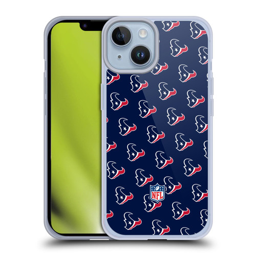NFL Houston Texans Artwork Patterns Soft Gel Case for Apple iPhone 14
