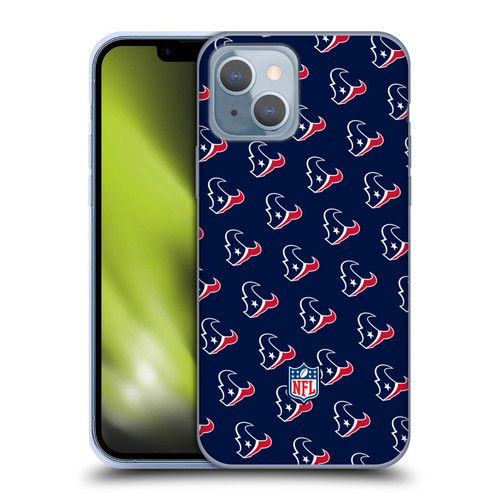 NFL Houston Texans Artwork Patterns Soft Gel Case for Apple iPhone 14