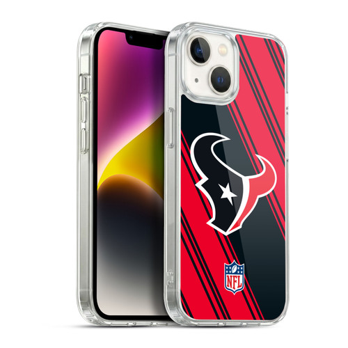 NFL Houston Texans Artwork Stripes Soft Gel Case for Apple iPhone 14