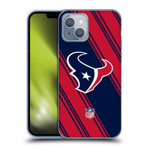 NFL Houston Texans Artwork Stripes Soft Gel Case for Apple iPhone 14