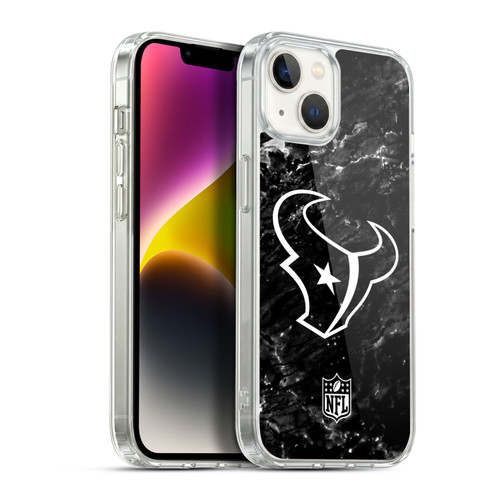 NFL Houston Texans Artwork Marble Soft Gel Case for Apple iPhone 14 Plus & MagSafe