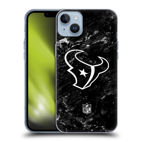 NFL Houston Texans Artwork Marble Soft Gel Case for Apple iPhone 14 Plus