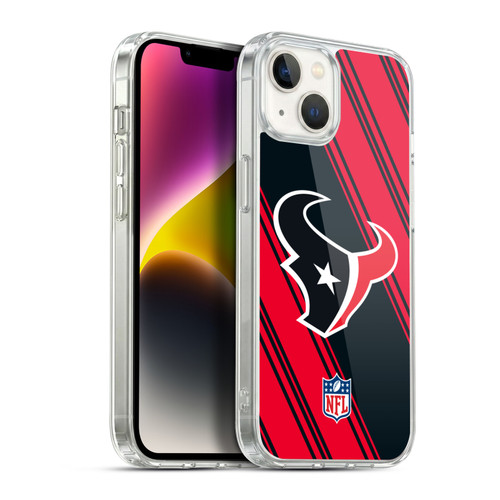 NFL Houston Texans Artwork Stripes Soft Gel Case for Apple iPhone 14 Plus & MagSafe