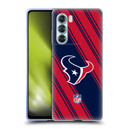 NFL Houston Texans Artwork Stripes Soft Gel Case for Motorola Edge S30 / Moto G200 5G