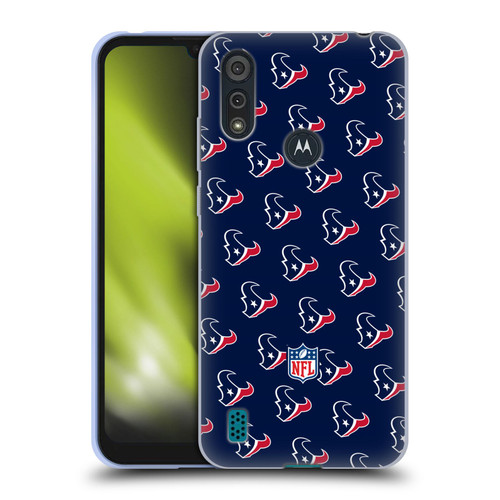 NFL Houston Texans Artwork Patterns Soft Gel Case for Motorola Moto E6s (2020)