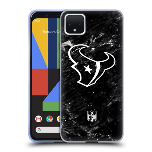 NFL Houston Texans Artwork Marble Soft Gel Case for Google Pixel 4 XL