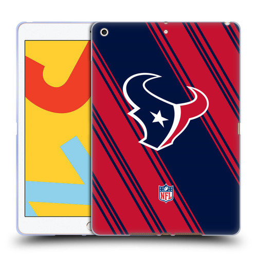 NFL Houston Texans Artwork Stripes Soft Gel Case for Apple iPad 10.2 2019/2020/2021