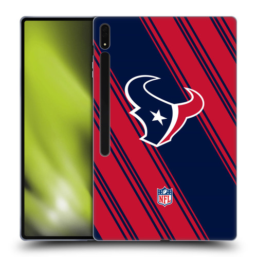 NFL Houston Texans Artwork Stripes Soft Gel Case for Samsung Galaxy Tab S8 Ultra