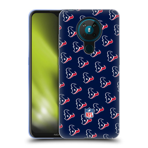 NFL Houston Texans Artwork Patterns Soft Gel Case for Nokia 5.3