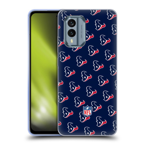 NFL Houston Texans Artwork Patterns Soft Gel Case for Nokia X30