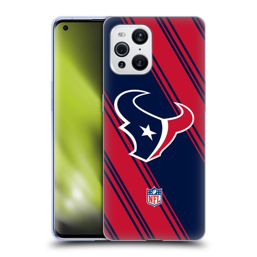 NFL Houston Texans Artwork Stripes Soft Gel Case for OPPO Find X3 / Pro