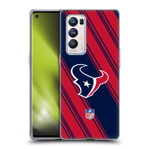 NFL Houston Texans Artwork Stripes Soft Gel Case for OPPO Find X3 Neo / Reno5 Pro+ 5G