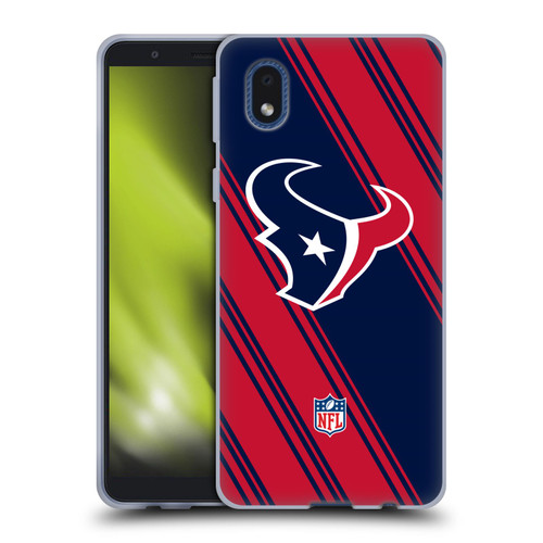 NFL Houston Texans Artwork Stripes Soft Gel Case for Samsung Galaxy A01 Core (2020)