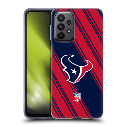 NFL Houston Texans Artwork Stripes Soft Gel Case for Samsung Galaxy A23 / 5G (2022)