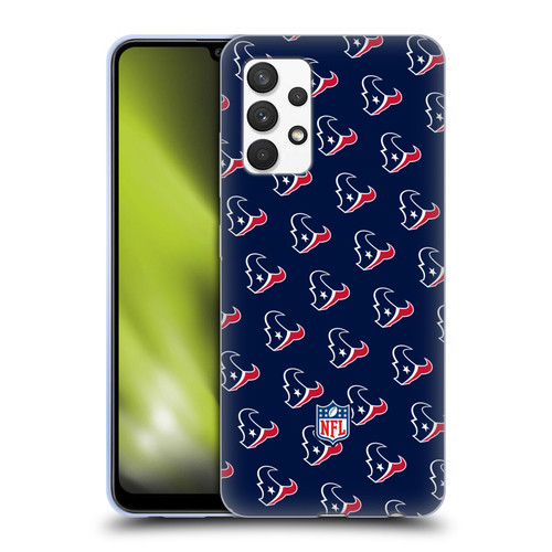 NFL Houston Texans Artwork Patterns Soft Gel Case for Samsung Galaxy A32 (2021)