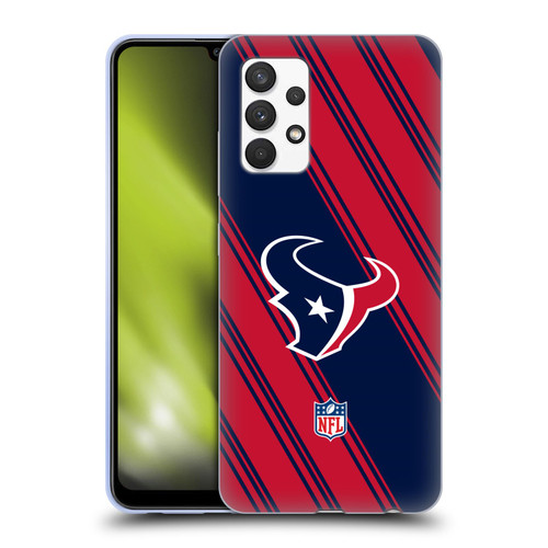 NFL Houston Texans Artwork Stripes Soft Gel Case for Samsung Galaxy A32 (2021)