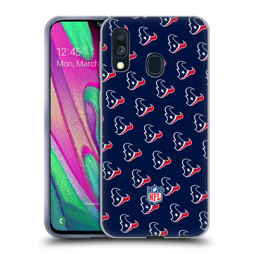 NFL Houston Texans Artwork Patterns Soft Gel Case for Samsung Galaxy A40 (2019)