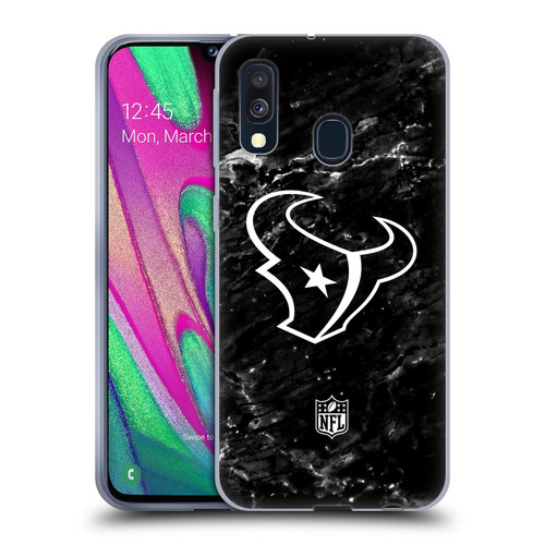 NFL Houston Texans Artwork Marble Soft Gel Case for Samsung Galaxy A40 (2019)