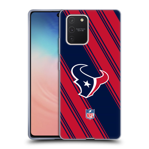 NFL Houston Texans Artwork Stripes Soft Gel Case for Samsung Galaxy S10 Lite