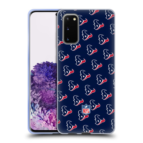 NFL Houston Texans Artwork Patterns Soft Gel Case for Samsung Galaxy S20 / S20 5G