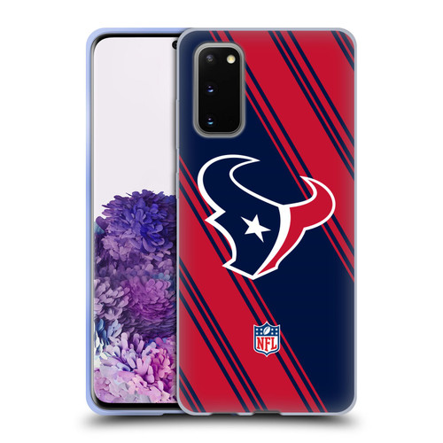 NFL Houston Texans Artwork Stripes Soft Gel Case for Samsung Galaxy S20 / S20 5G