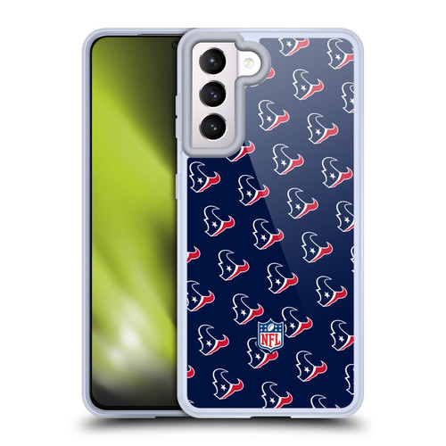 NFL Houston Texans Artwork Patterns Soft Gel Case for Samsung Galaxy S21 5G