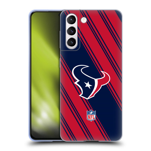 NFL Houston Texans Artwork Stripes Soft Gel Case for Samsung Galaxy S21 5G