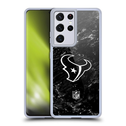 NFL Houston Texans Artwork Marble Soft Gel Case for Samsung Galaxy S21 Ultra 5G