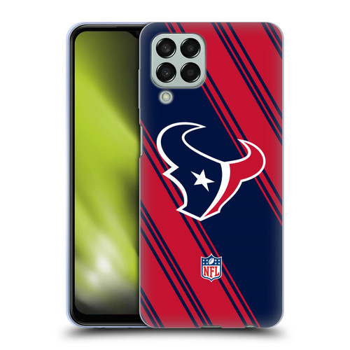 NFL Houston Texans Artwork Stripes Soft Gel Case for Samsung Galaxy M33 (2022)