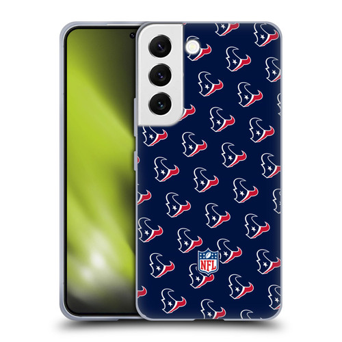 NFL Houston Texans Artwork Patterns Soft Gel Case for Samsung Galaxy S22 5G