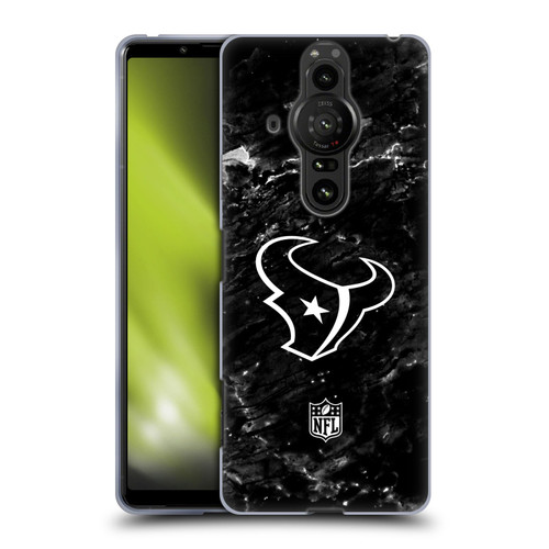 NFL Houston Texans Artwork Marble Soft Gel Case for Sony Xperia Pro-I