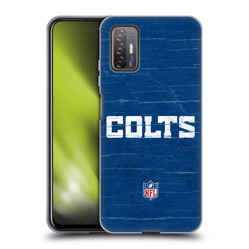 NFL Indianapolis Colts Logo Distressed Look Soft Gel Case for HTC Desire 21 Pro 5G