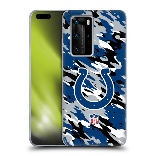 NFL Indianapolis Colts Logo Camou Soft Gel Case for Huawei P40 Pro / P40 Pro Plus 5G