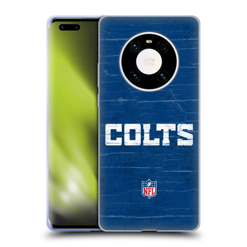 NFL Indianapolis Colts Logo Distressed Look Soft Gel Case for Huawei Mate 40 Pro 5G