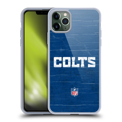 NFL Indianapolis Colts Logo Distressed Look Soft Gel Case for Apple iPhone 11 Pro Max