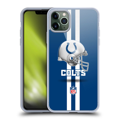 NFL Indianapolis Colts Logo Helmet Soft Gel Case for Apple iPhone 11 Pro Max