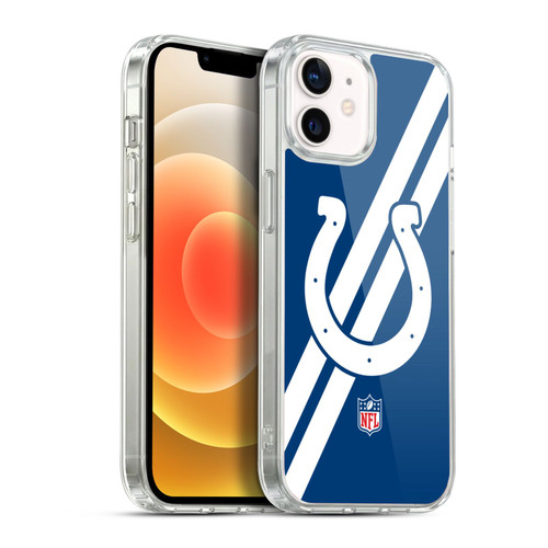 NFL Indianapolis Colts Logo Stripes Soft Gel Case for Apple iPhone 12 / iPhone 12 Pro & MagSafe