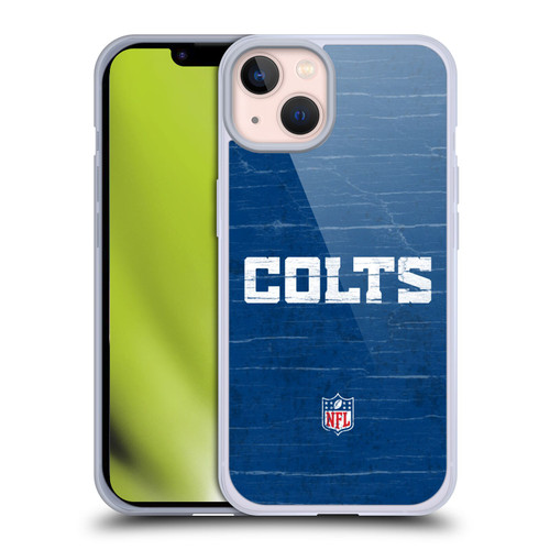 NFL Indianapolis Colts Logo Distressed Look Soft Gel Case for Apple iPhone 13