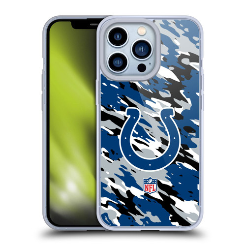 NFL Indianapolis Colts Logo Camou Soft Gel Case for Apple iPhone 13 Pro