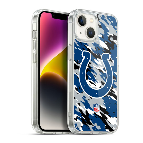 NFL Indianapolis Colts Logo Camou Soft Gel Case for Apple iPhone 14