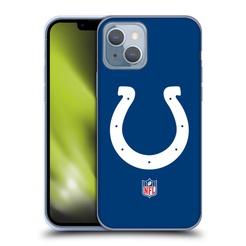 NFL Indianapolis Colts Logo Plain Soft Gel Case for Apple iPhone 14