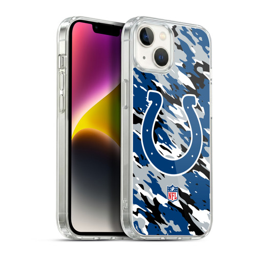 NFL Indianapolis Colts Logo Camou Soft Gel Case for Apple iPhone 14 Plus & MagSafe