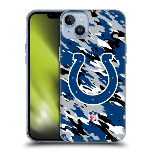NFL Indianapolis Colts Logo Camou Soft Gel Case for Apple iPhone 14 Plus