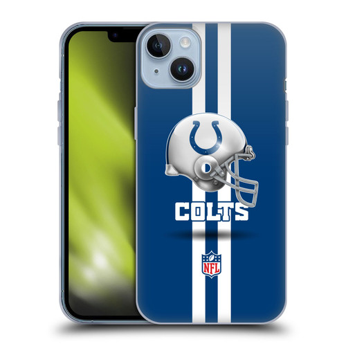 NFL Indianapolis Colts Logo Helmet Soft Gel Case for Apple iPhone 14 Plus