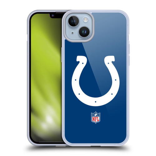 NFL Indianapolis Colts Logo Plain Soft Gel Case for Apple iPhone 14 Plus
