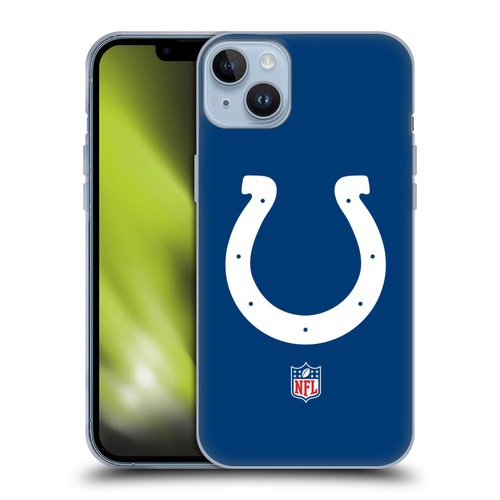 NFL Indianapolis Colts Logo Plain Soft Gel Case for Apple iPhone 14 Plus