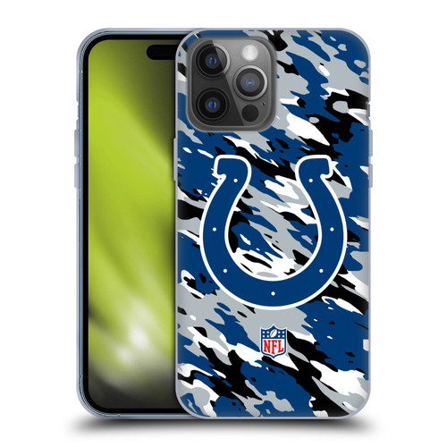 NFL Indianapolis Colts Logo Camou Soft Gel Case for Apple iPhone 14 Pro Max