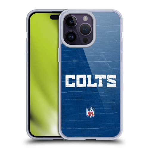 NFL Indianapolis Colts Logo Distressed Look Soft Gel Case for Apple iPhone 14 Pro Max